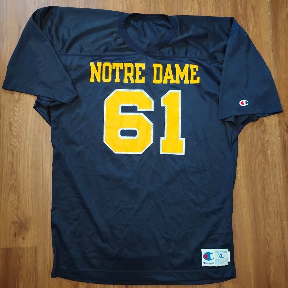 Vintage 90s Champion Notre Dame Fightin' Irish Football Jersey